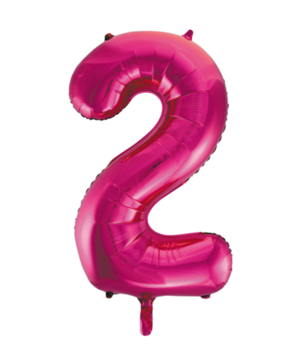 Cijferballon XXL | 2 Fushia