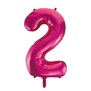 Cijferballon XXL | 2 Fushia