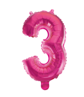 Cijferballon XXL | 3 Fushia