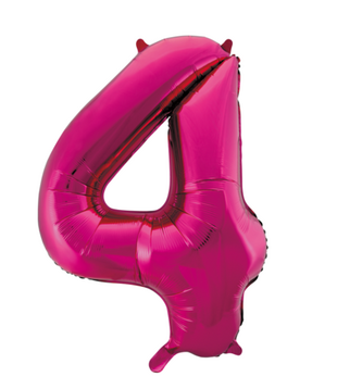 Cijferballon XXL | 4 Fushia