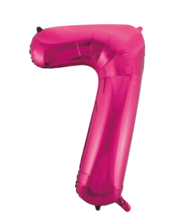 Cijferballon XXL | 7 Fushia