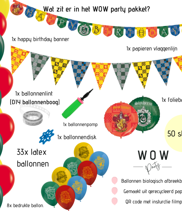 Wow partypakket: Harry potter ballonnen
