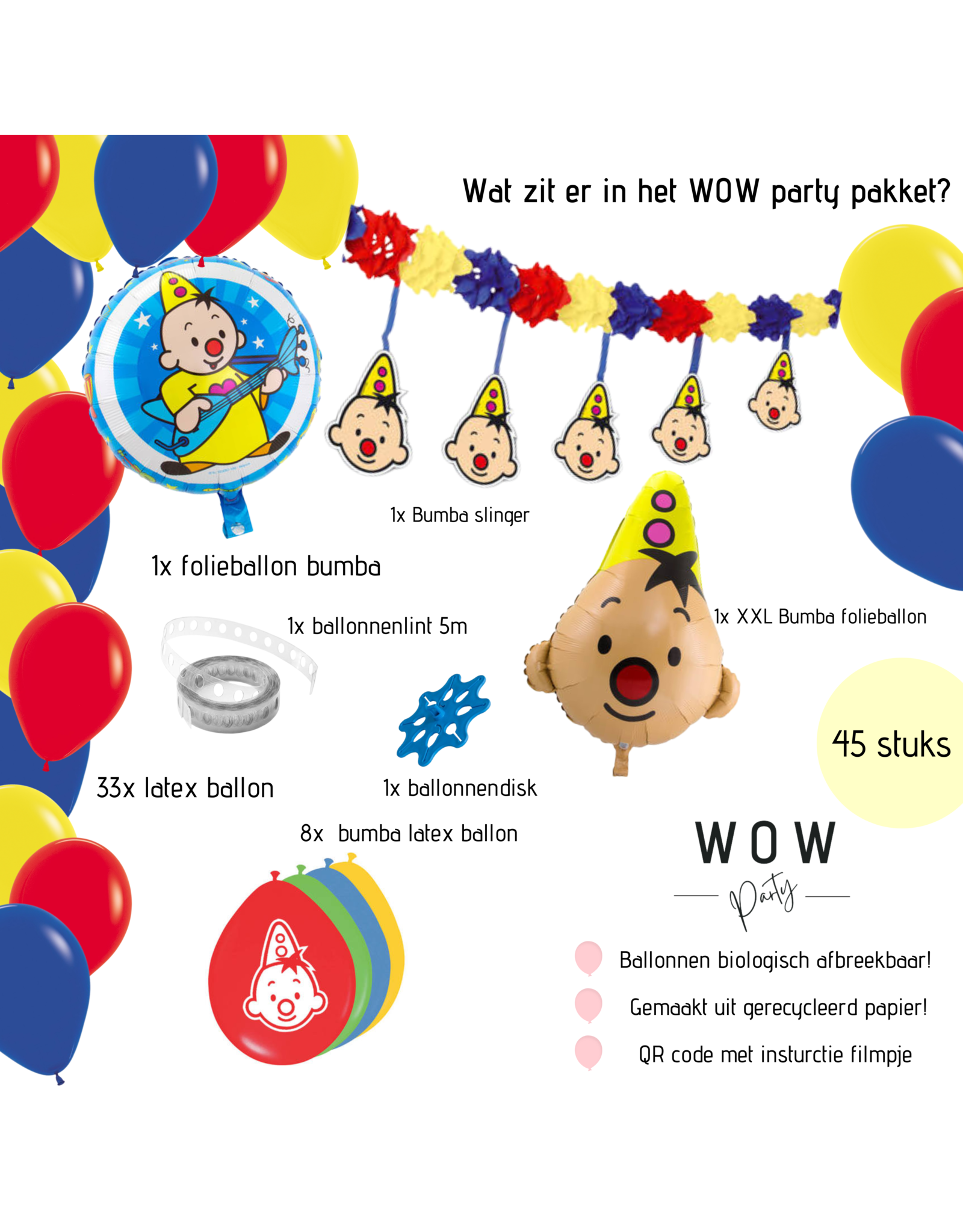 WOW partypakket: Bumba ballonnen