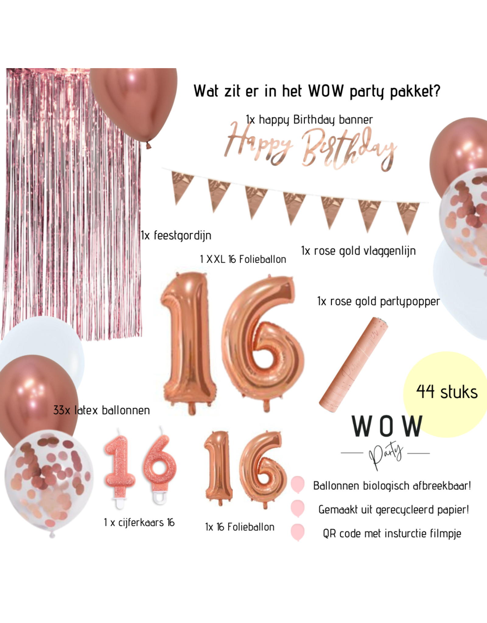 WOW partypakket | Sweet 16