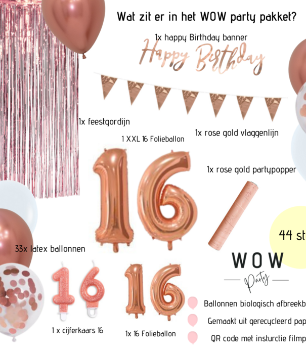 WOW partypakket | Sweet 16