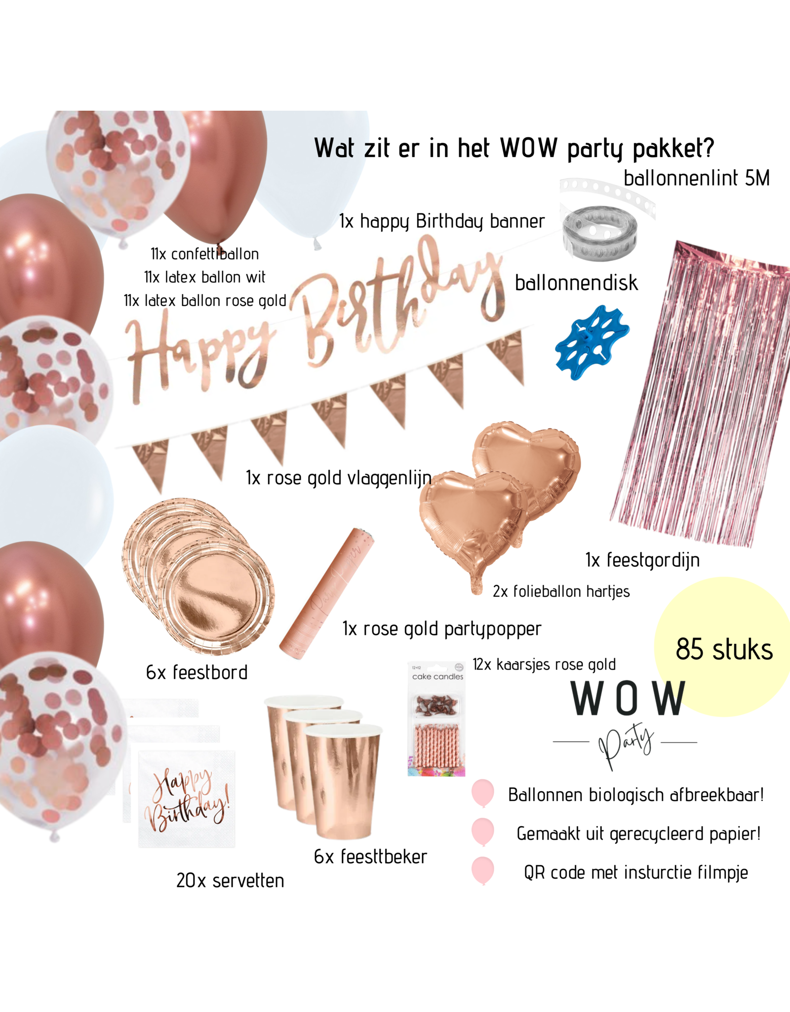 WOW partypakket | Rose gold ALL IN