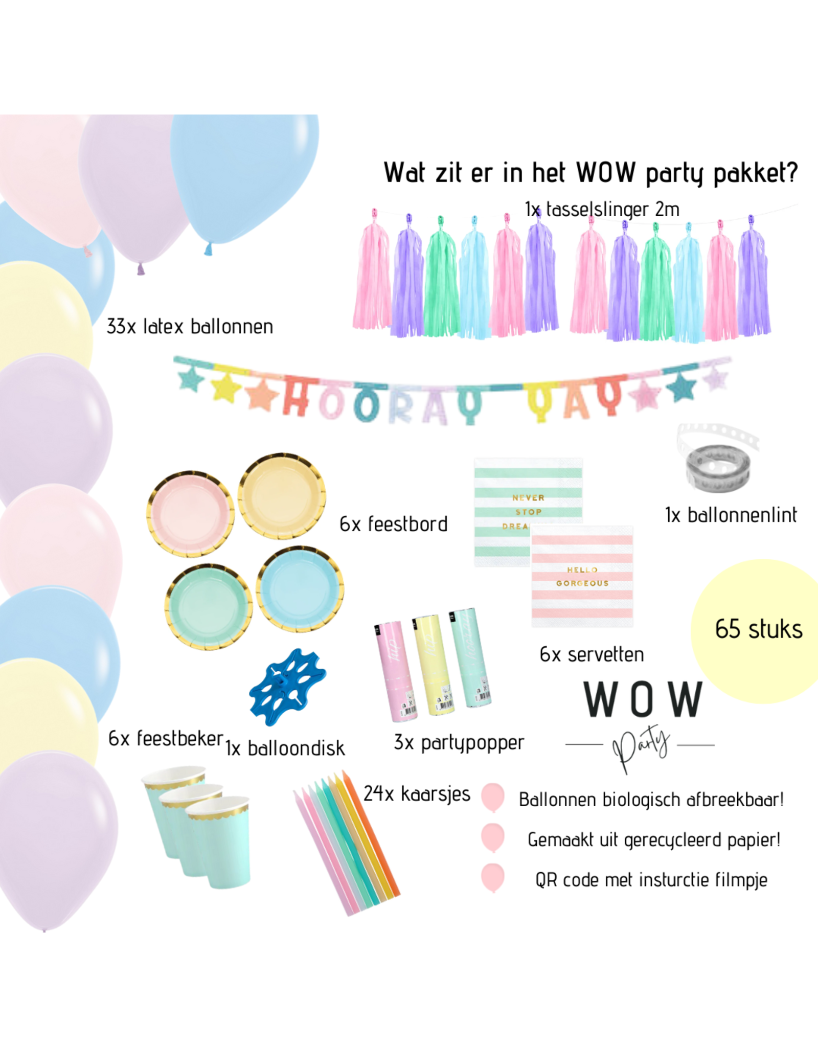 WOW partypakket | Pastel vibes