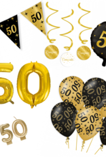WOW partypakket | 50 jaar goud/zwart