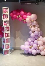 DIY ballonnenblokken met naam: Roze / lila