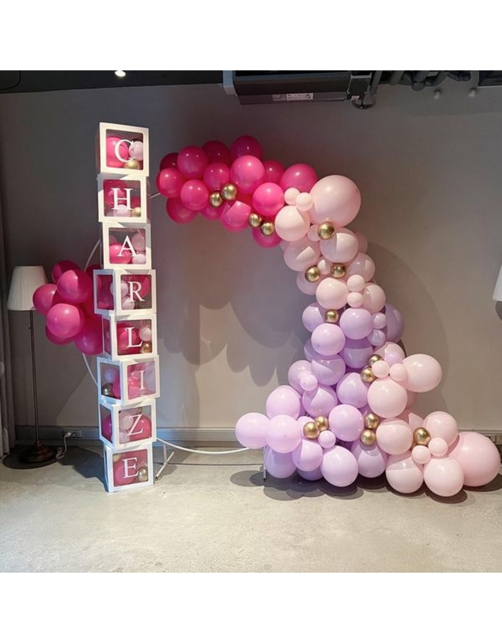 DIY ballonnenblokken met naam: Roze / lila