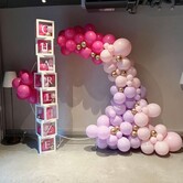 DIY ballonnenblokken met naam: Roze / lila