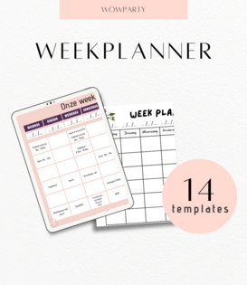 Weekplanner templates