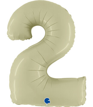 Cijferballon XXL | 2 olijfgroen