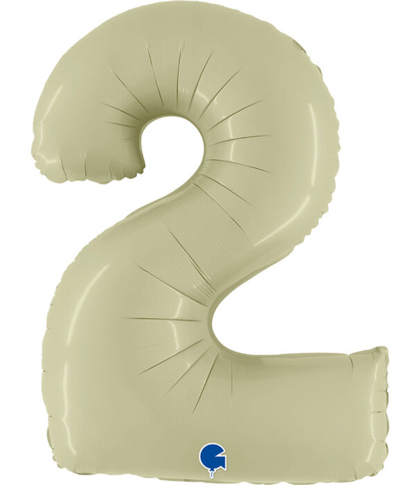 Cijferballon XXL | 2 olijfgroen