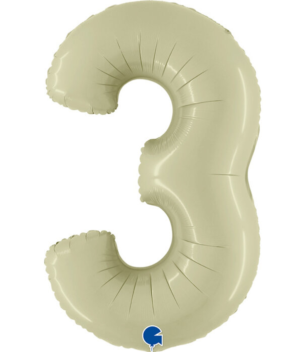 Cijferballon XXL | 3 olijfgroen