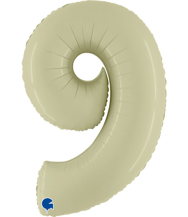 Cijferballon XXL | 9 olijfgroen