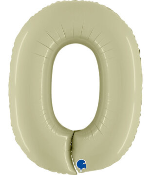 Cijferballon XXL | 0 olijfgroen