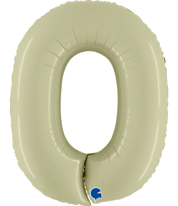 Cijferballon XXL | 0 olijfgroen
