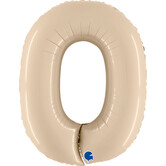 Cijferballon XXL | 0 Cream