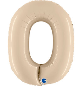 Cijferballon XXL | 0 Cream