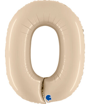 Cijferballon XXL | 0 Cream