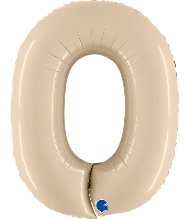 Cijferballon XXL | 0 Cream