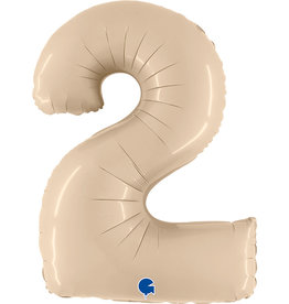 Cijferballon XXL | 2 Cream