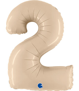 Cijferballon XXL | 2 Cream