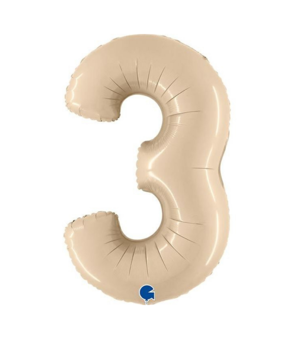 Cijferballon XXL | 3 Cream