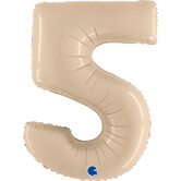 Cijferballon XXL | 5 Cream