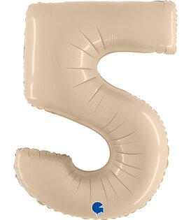 Cijferballon XXL | 5 Cream