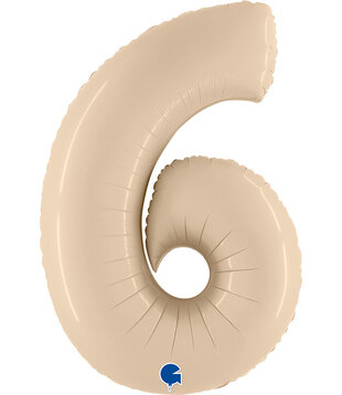 Cijferballon XXL | 6 Cream