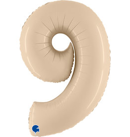 Cijferballon XXL | 9 Cream