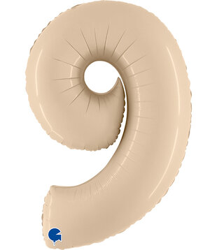 Cijferballon XXL | 9 Cream