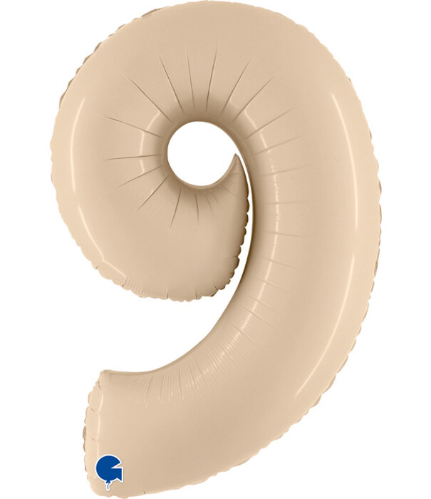 Cijferballon XXL | 9 Cream