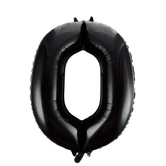 Cijferballon XXL | 0 zwart