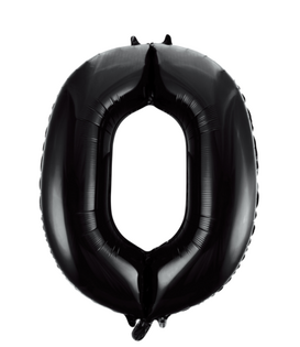 Cijferballon XXL | 0 zwart