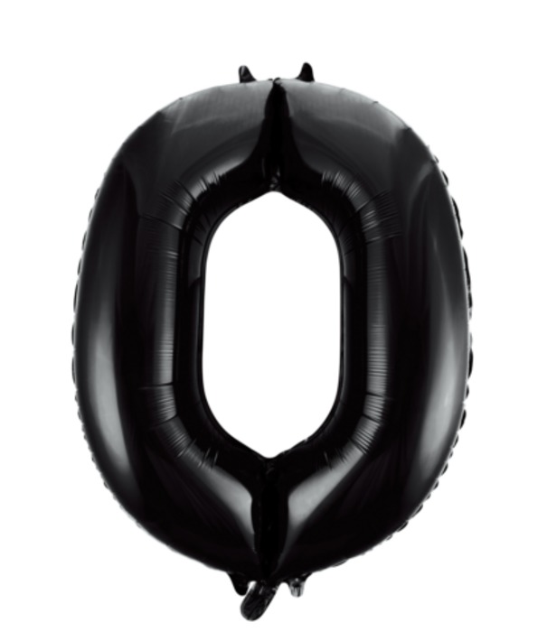 Cijferballon XXL | 0 zwart