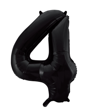 Cijferballon XXL | 4 zwart