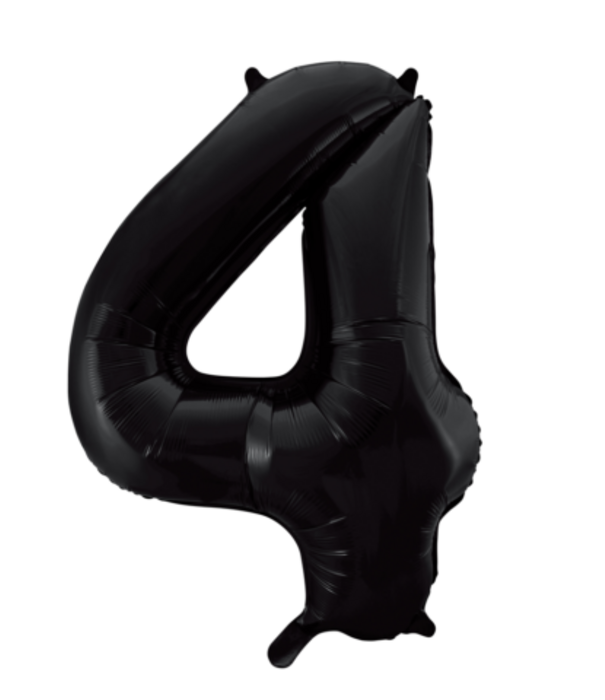 Cijferballon XXL | 4 zwart