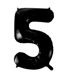 Cijferballon XXL | 5 zwart