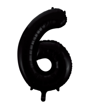 Cijferballon XXL | 6 zwart