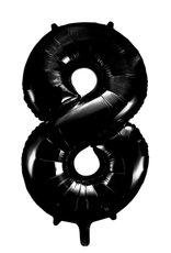 Cijferballon XXL | 8 zwart