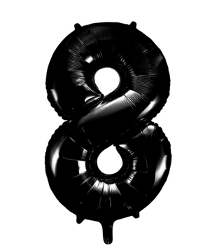Cijferballon XXL | 8 zwart