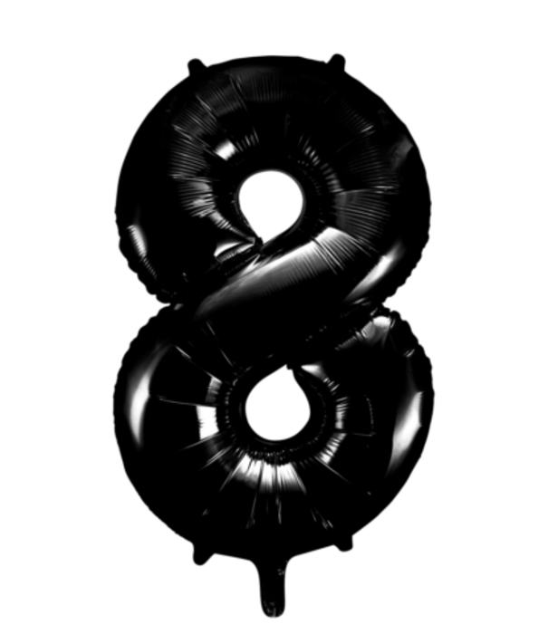 Cijferballon XXL | 8 zwart