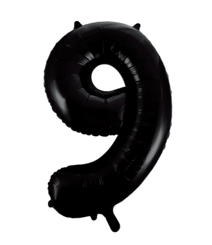Cijferballon XXL | 9 zwart