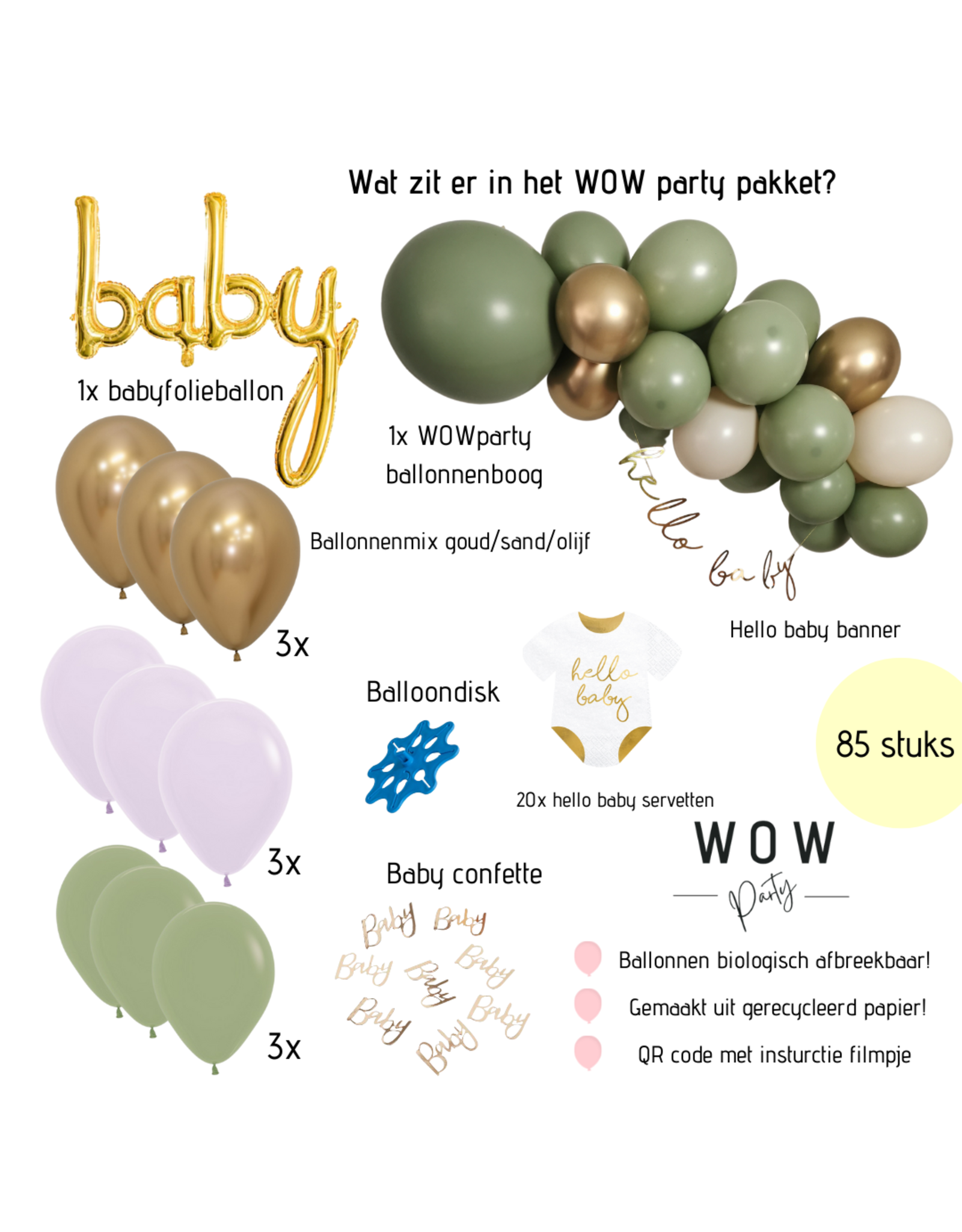 WOW partypakket | Babyshower
