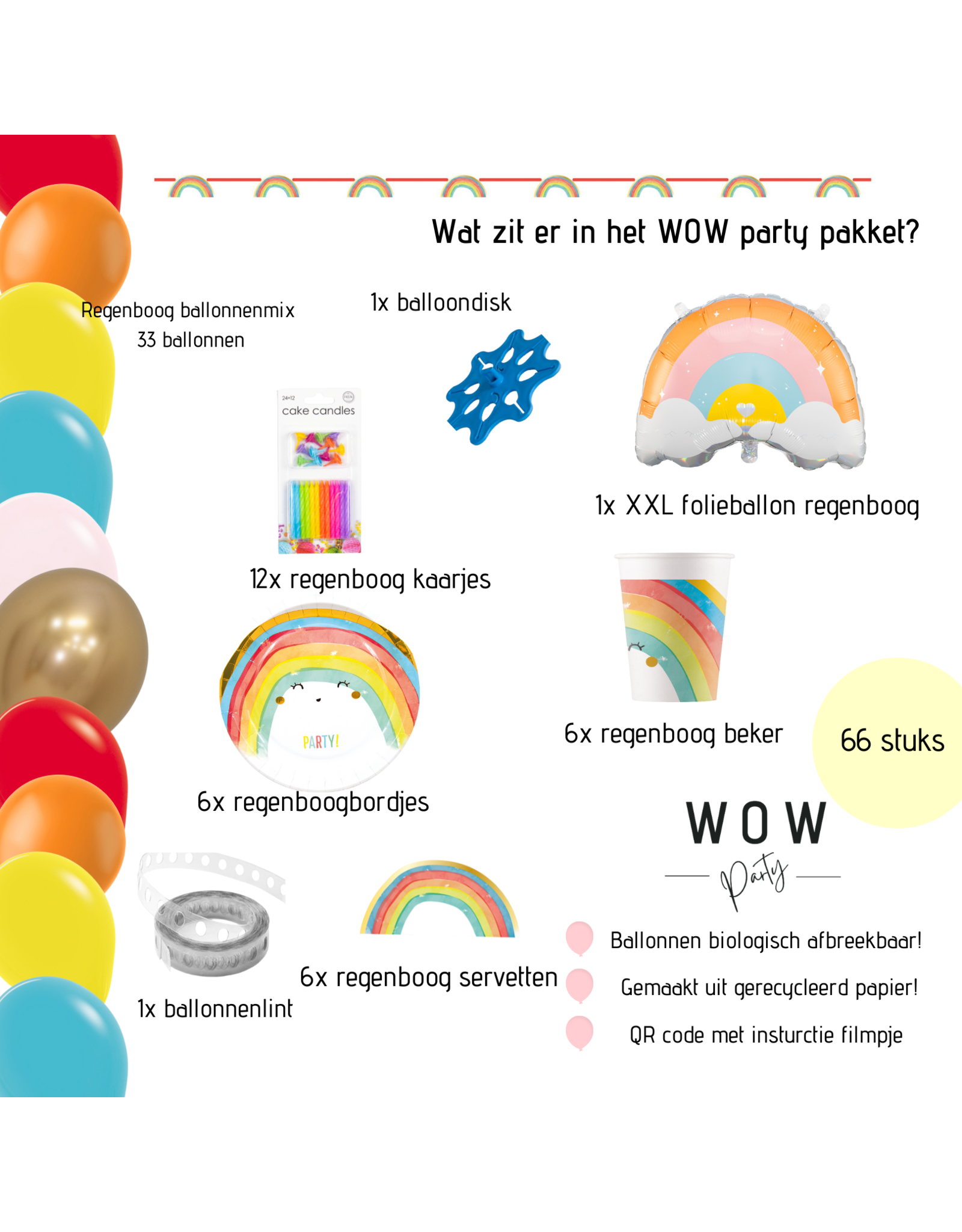 WOW partypakket | Regenboog