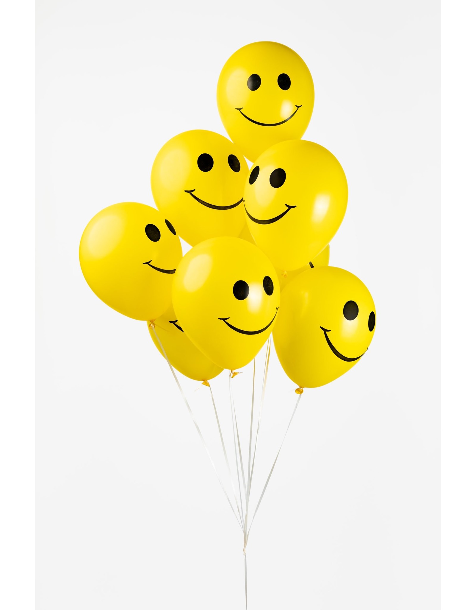 8x latex ballon gele smiley