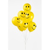 8x latex ballon gele smiley
